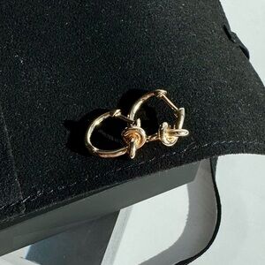 Dana Rebecca Designs Nana Bernice Knot Huggies in Yellow Gold